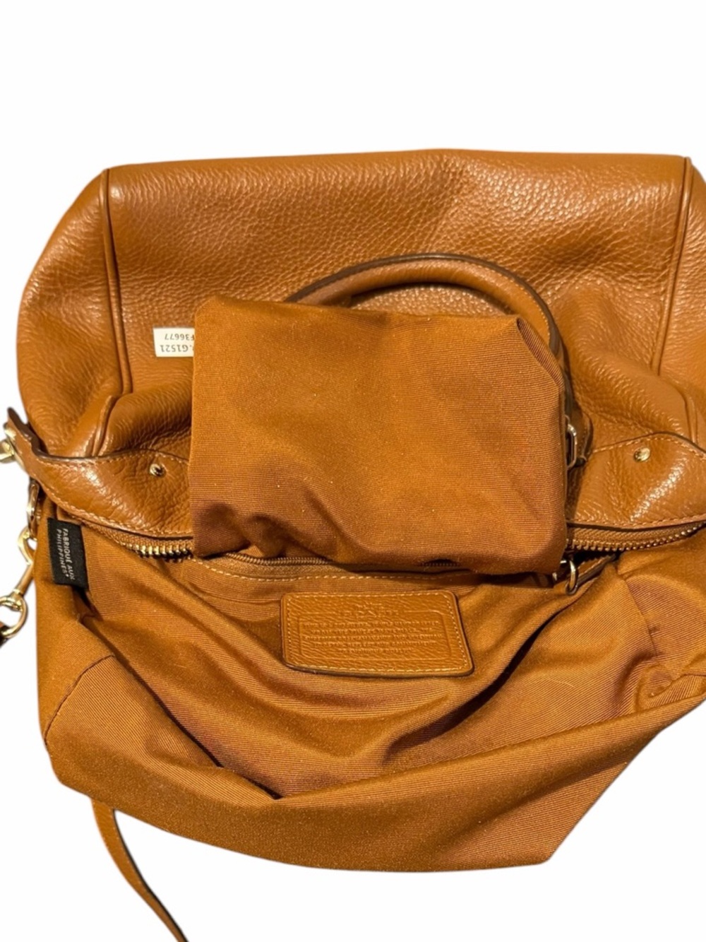 Coach Mini Bennett Satchel Pebbled Leather Caramel Brown Crossbody Strap VGC - Picture 8 of 16